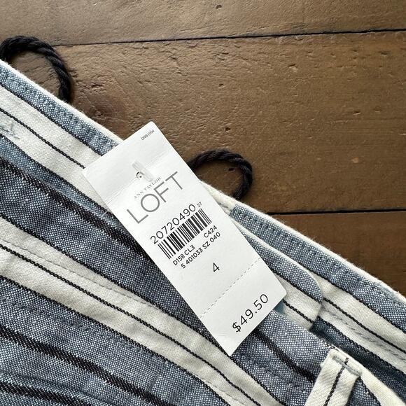 Loft Riviera Shorts Striped Size 4 NWT - Picture 4 of 4